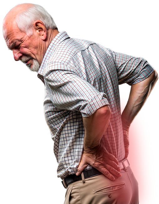 Back and lower body pain from sciatic nerve damage and spinal stenosis