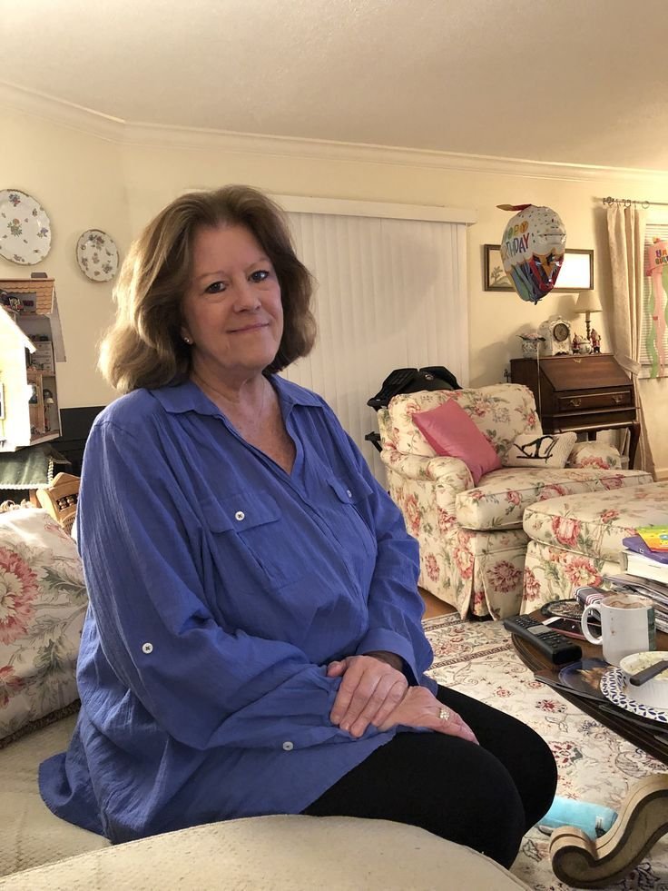 Senior woman in fear